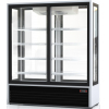 Шкаф-витрина холодильный напольный, вертикальный, L1.65м, 1500л, 4 двери-купе стекло, 10 полок, +1/+10С, дин.охл., белый, 4-х стороннее остекление, ск