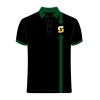 Рубашка ПОЛО р-р S (46) короткие рукава черная с зеленой стрелкой