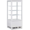 Витрина холодильная настольная, вертикальная, L0.43м, 3 полки, 0/+12С, дин.охл., белая, 4-х стороннее остекление, подсветка верхняя