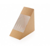 Коробка для сэндвича 130x130x70мм картон крафт