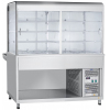 Прилавок-витрина холодильный напольный, L1.50м, +5/+15С, кашир.дуб, ванна холодильная, стенд полузакрытый без двери, направляющие