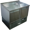 Стол холодильный саладетта, GN1/1, L0.97м, борт Н40мм, 2 двери глухие, ножки, 0/+8С, нерж.сталь, дин.охл., агрегат нижний, гнездо 3GN1/1+3GN1/6