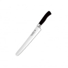 Нож для хлеба L 25см с широким лезвием, кованый, черная ручка, нержавеющая сталь