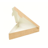 Коробка для пиццы треугольная 220х220х200x40мм картон белый/крафт